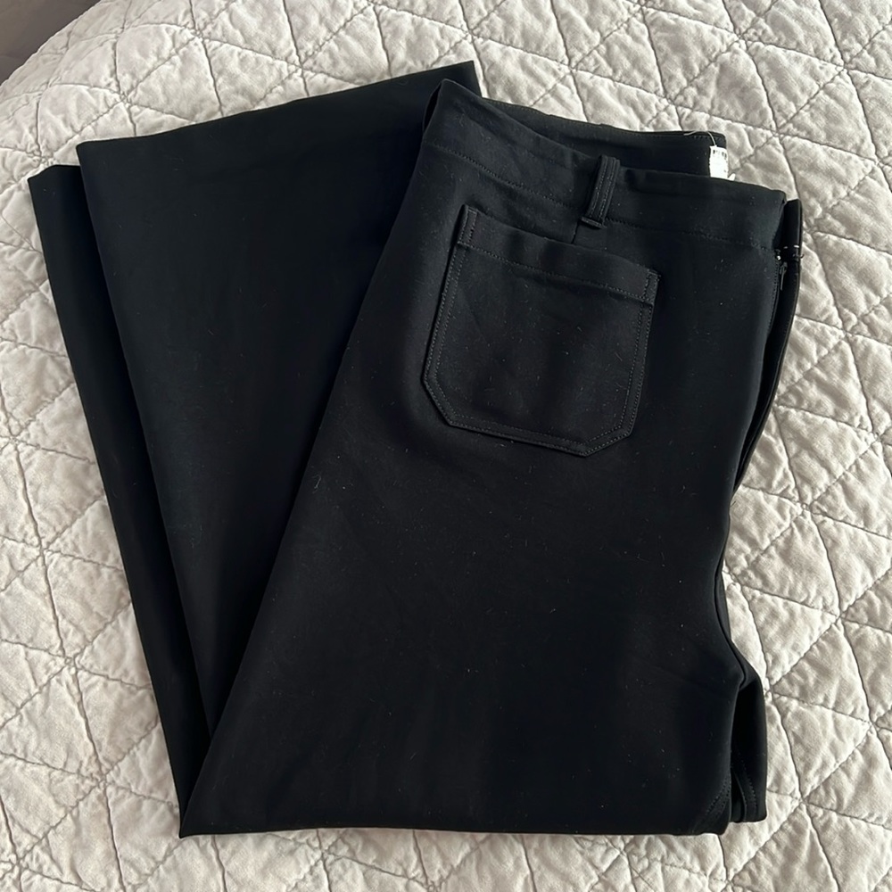 ANTHROPOLOGIE Colette cropped wide-leg ponte pants 16/33